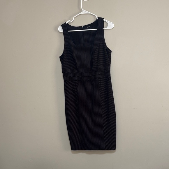 XOXO Black Pinstripe Mini Dress - Picture 3 of 9